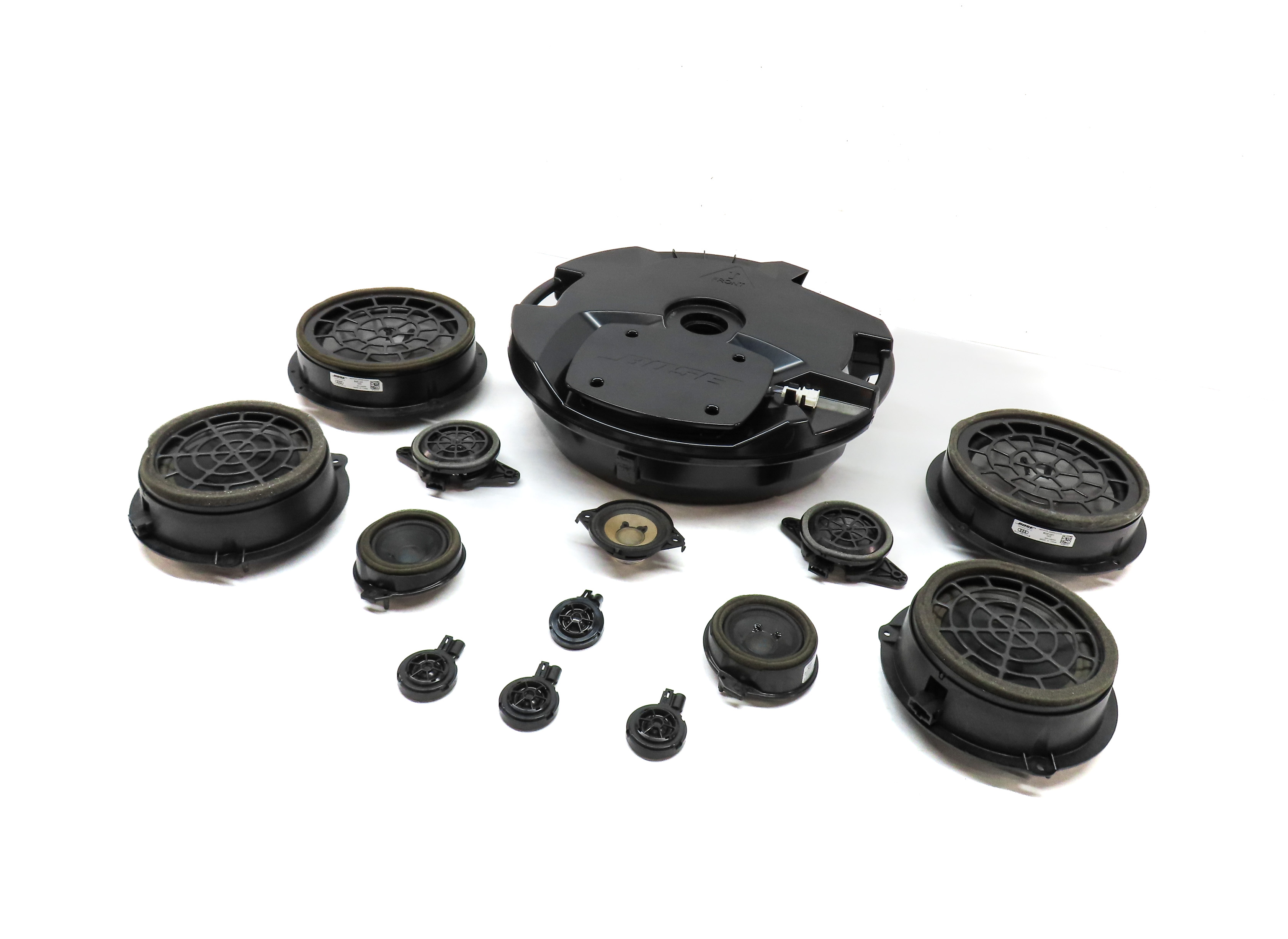 2015 AUDI Q3 8U FRONT REAR LEFT RIGHT BOSE WOOFER MIDRANGE TWEETER SPEAKER SET14 — exact item pictured